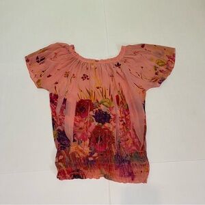 Body Central Floral Pink Blouse